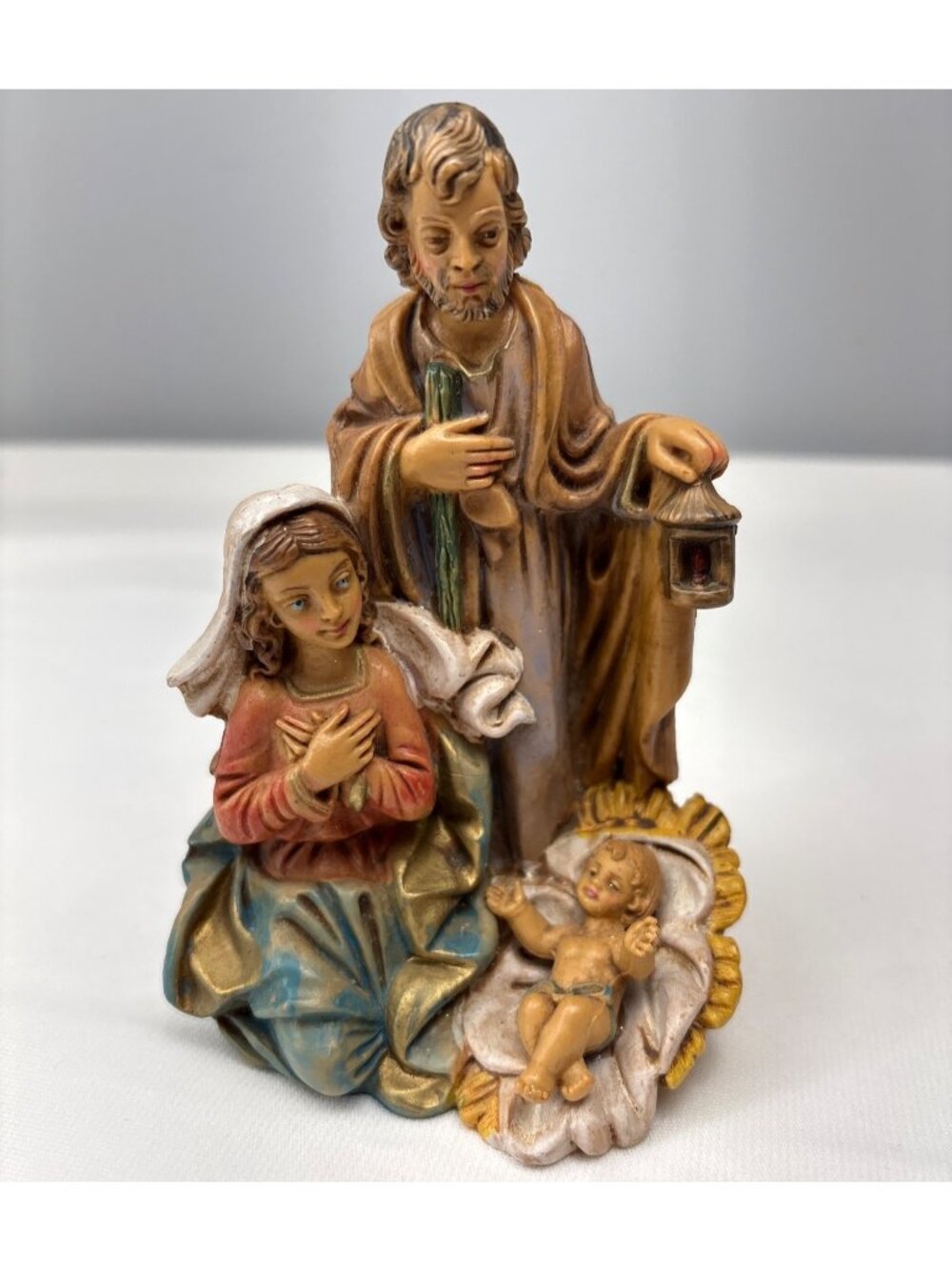 Fontanini Nativity Holy Family Figurine Baby Jesus Mary & Joseph Resin Vintage